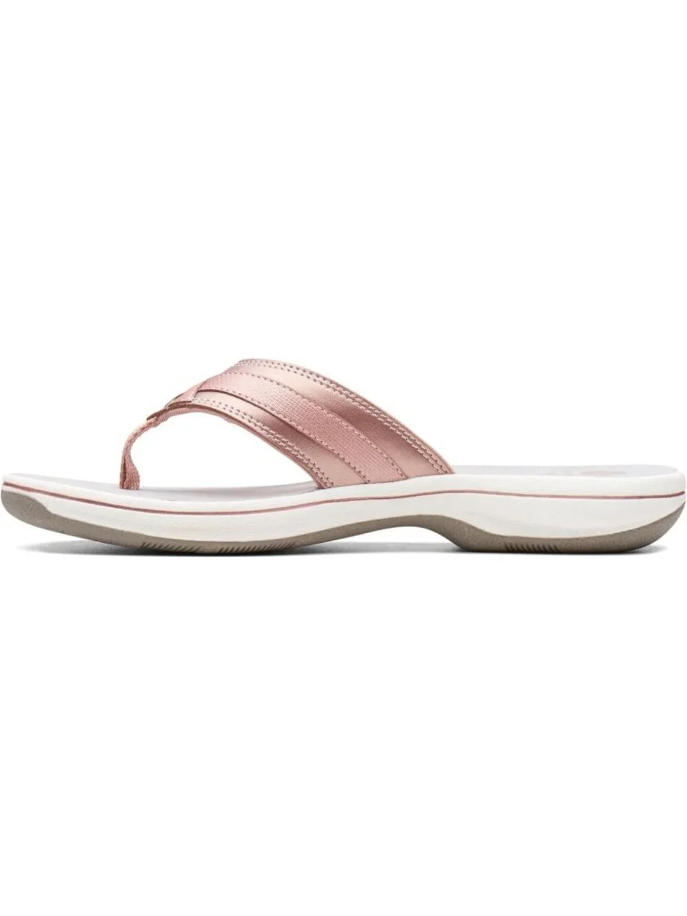 Women's Rose Gold Synthetic Thong Open Toe Breeze Sea Flip-Flop Casual Shoes